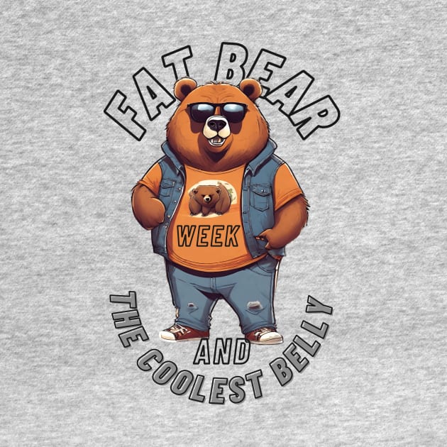 Fat Bear Week and The Coolest Belly - Humorous Designs by 3dozecreations